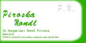 piroska mondl business card